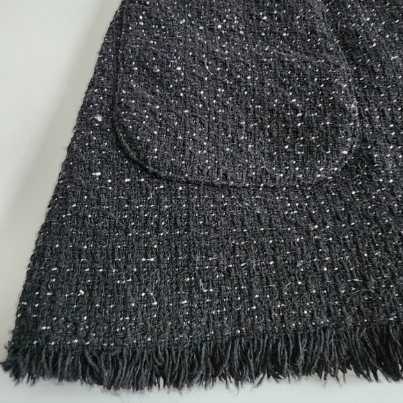 ZARA GIRLS SKIRT BLACK SILVER THREAD TWEED TEXTURED SZ.10 10YRS - Picture 7 of 9